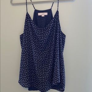 Loft blue/grey polka dot top - Size L